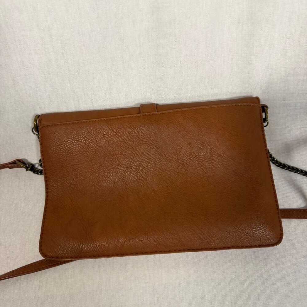Universal Thread Brown Crossbody Purse Snap Closure Casual Everyday Bag - Picture 5 of 7